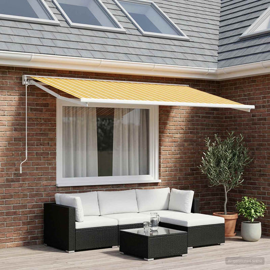 Awning Replacement Fabric Orange and Black 250 x 200 cm