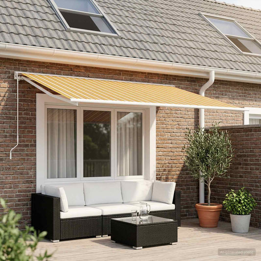 Awning Replacement Fabric Orange and Black 400 x 300 cm