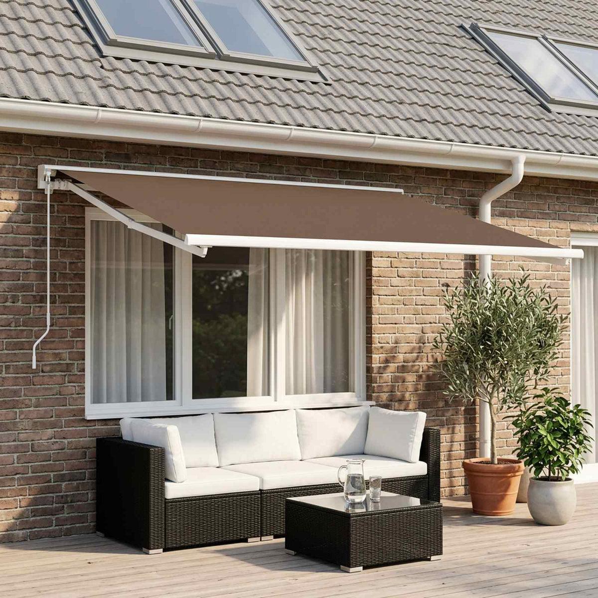 Awning Replacement Fabric Beige 350 x 200 cm Polyester