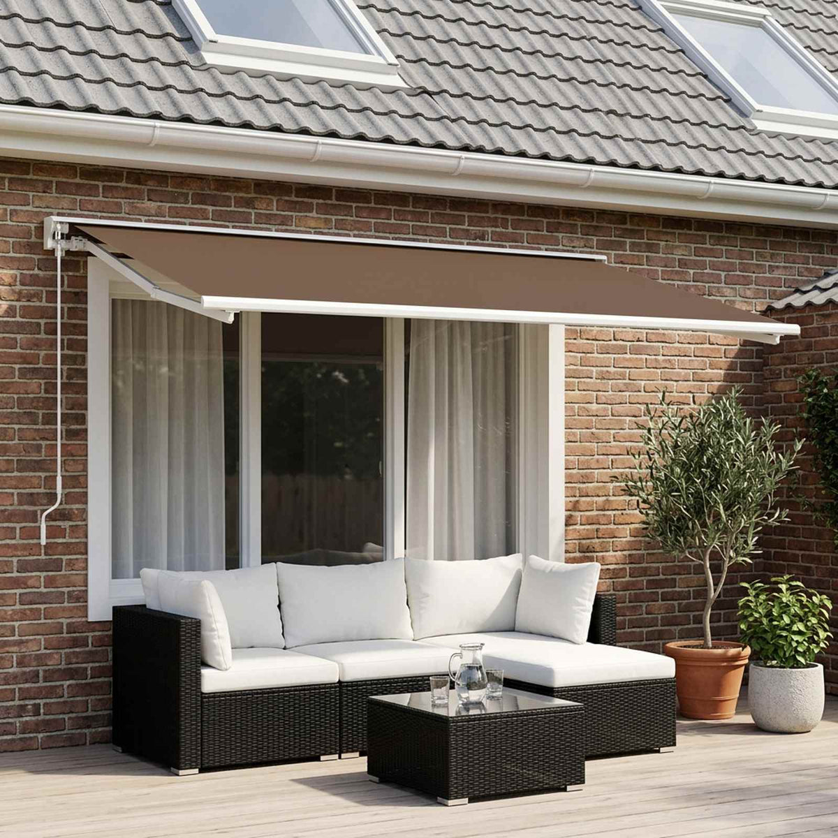 Awning Replacement Fabric Beige 400 x 300 cm Polyester