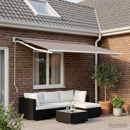 Awning Replacement Fabric Light Grey 450 x 300 cm Polyester