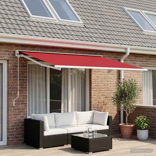 Awning Replacement Fabric Red 400 x 300 cm Polyester