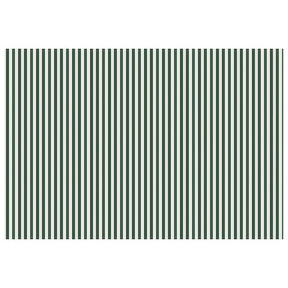 Awning Replacement Fabric Green and White 300 x 250 cm