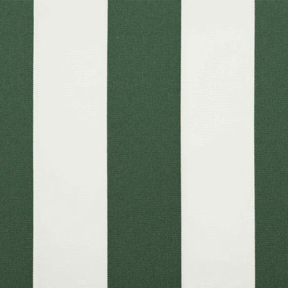 Awning Replacement Fabric Green and White 450 x 350 cm