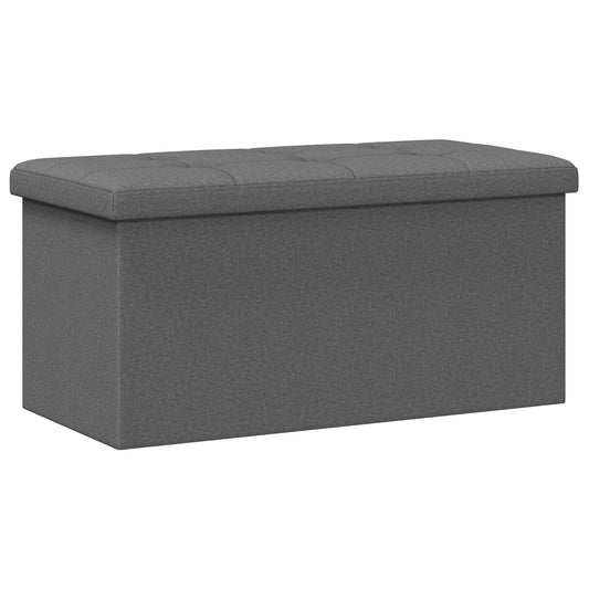 Foldable Storage Bench Light Grey 180 kg 80 L 77 x 38 x 38 cm