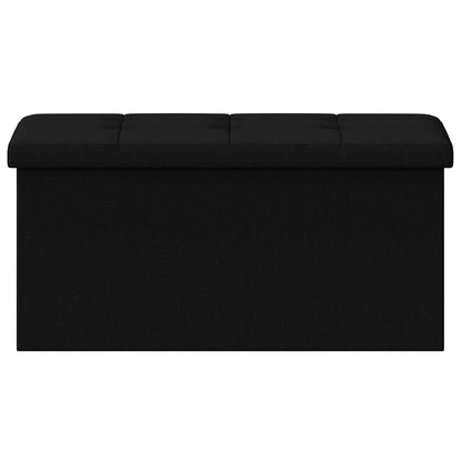 Foldable Storage Bench Black 180 kg 80 L 77 x 38 x 38 cm Linen