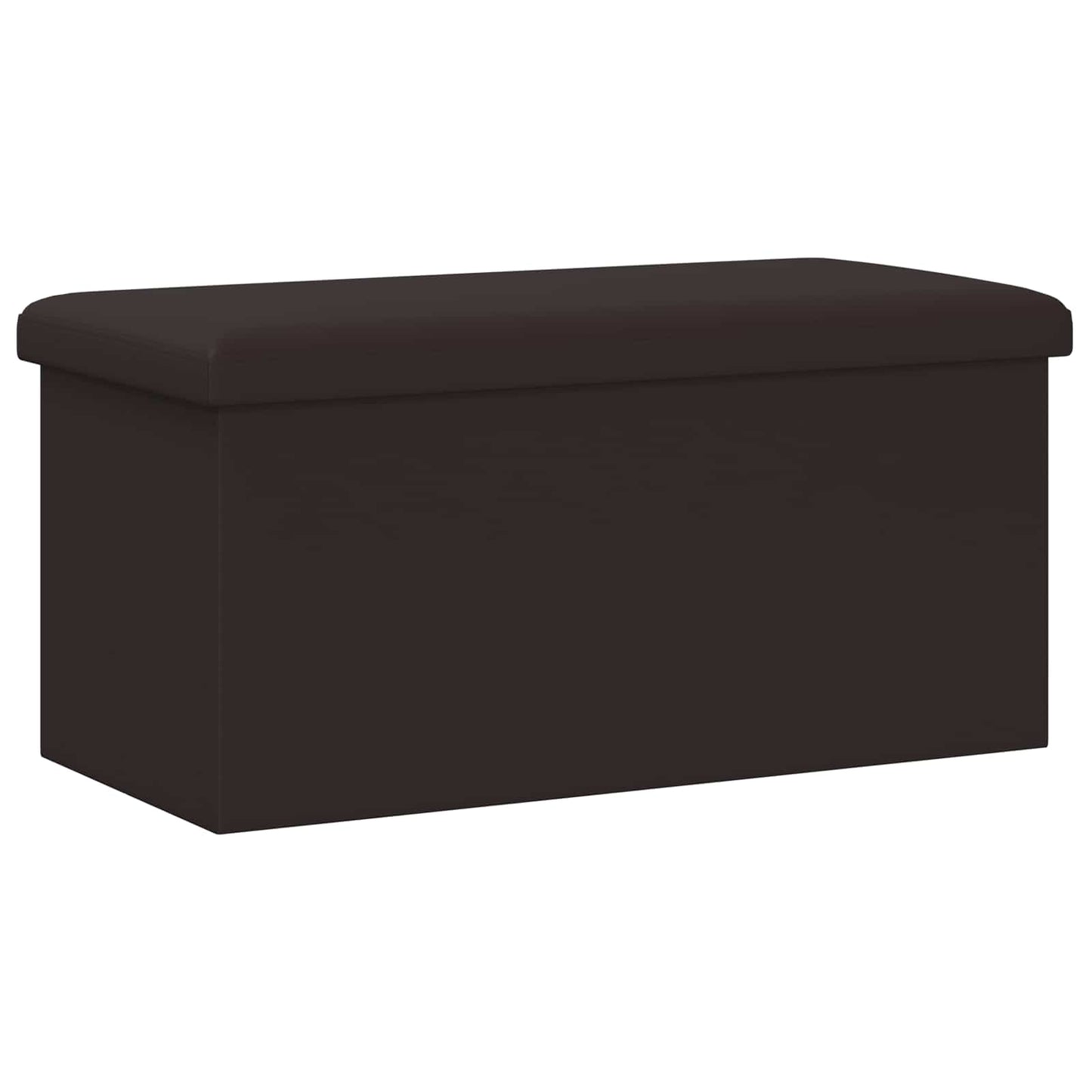 Foldable Storage Bench Brown 180 kg 80 L 77 x 38 x 38 cm PVC