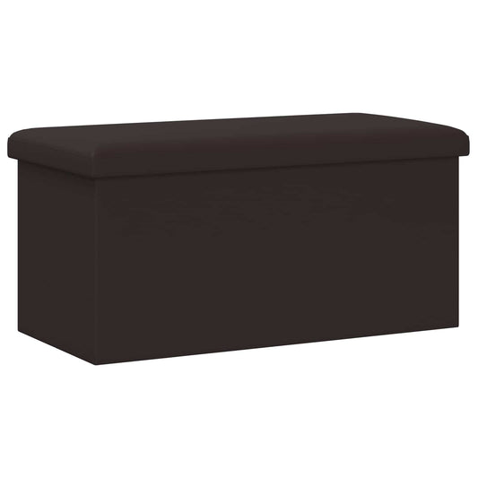 Foldable Storage Bench Brown 180 kg 80 L 77 x 38 x 38 cm PVC