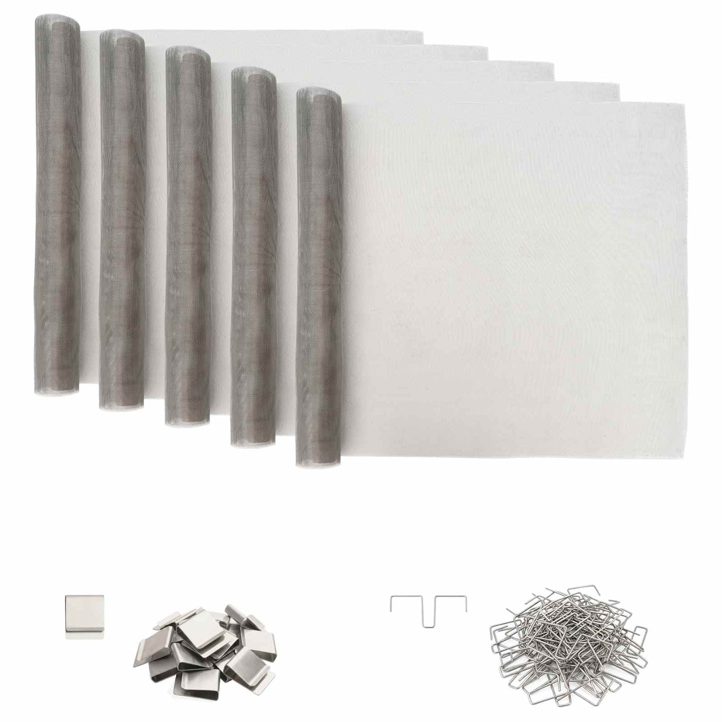 Light Shaft Cover with Clips 5 pcs 70 x 130 cm Silver