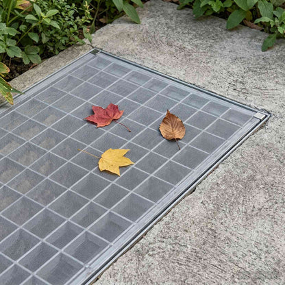 Light Shaft Cover with Clips 5 pcs 70 x 130 cm Fiberglass Grey