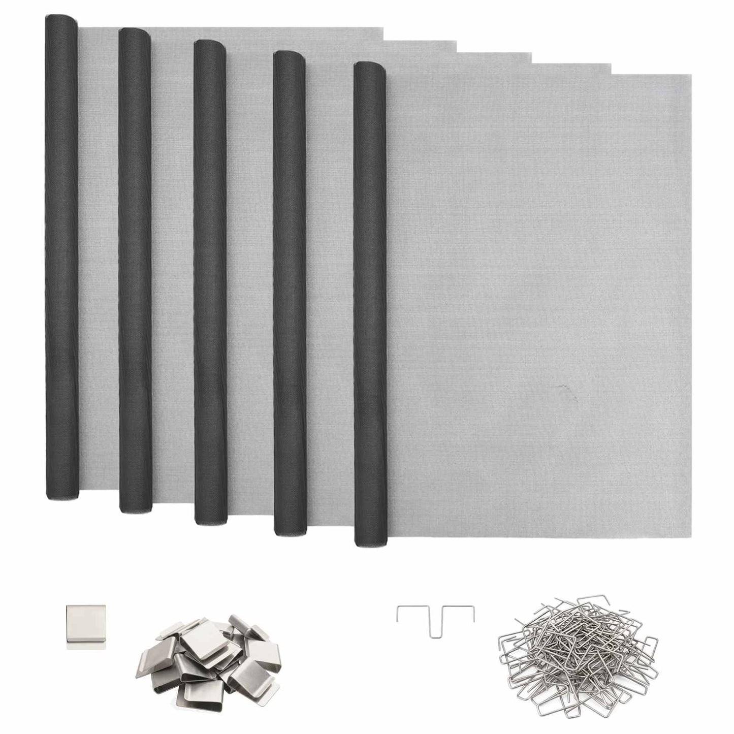 Light Shaft Cover with Clips 5 pcs 70 x 190 cm Fiberglass Grey