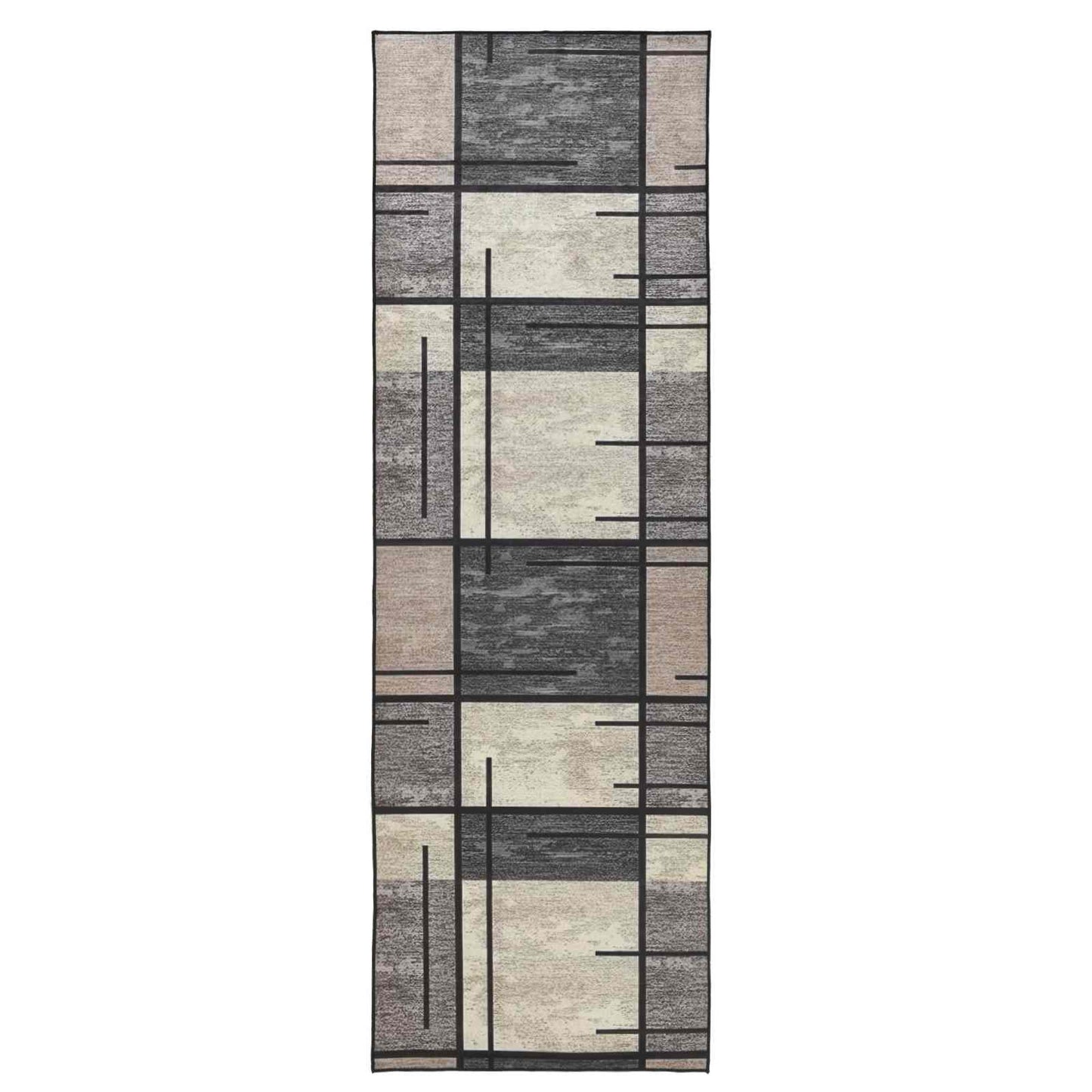 Rug Runner LESAKA Brown 80 x 400 cm Diamond Velvet