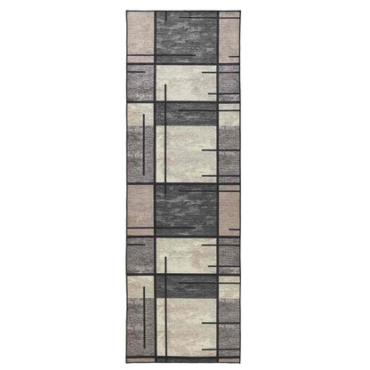 Rug Runner LESAKA Brown 80 x 450 cm Diamond Velvet