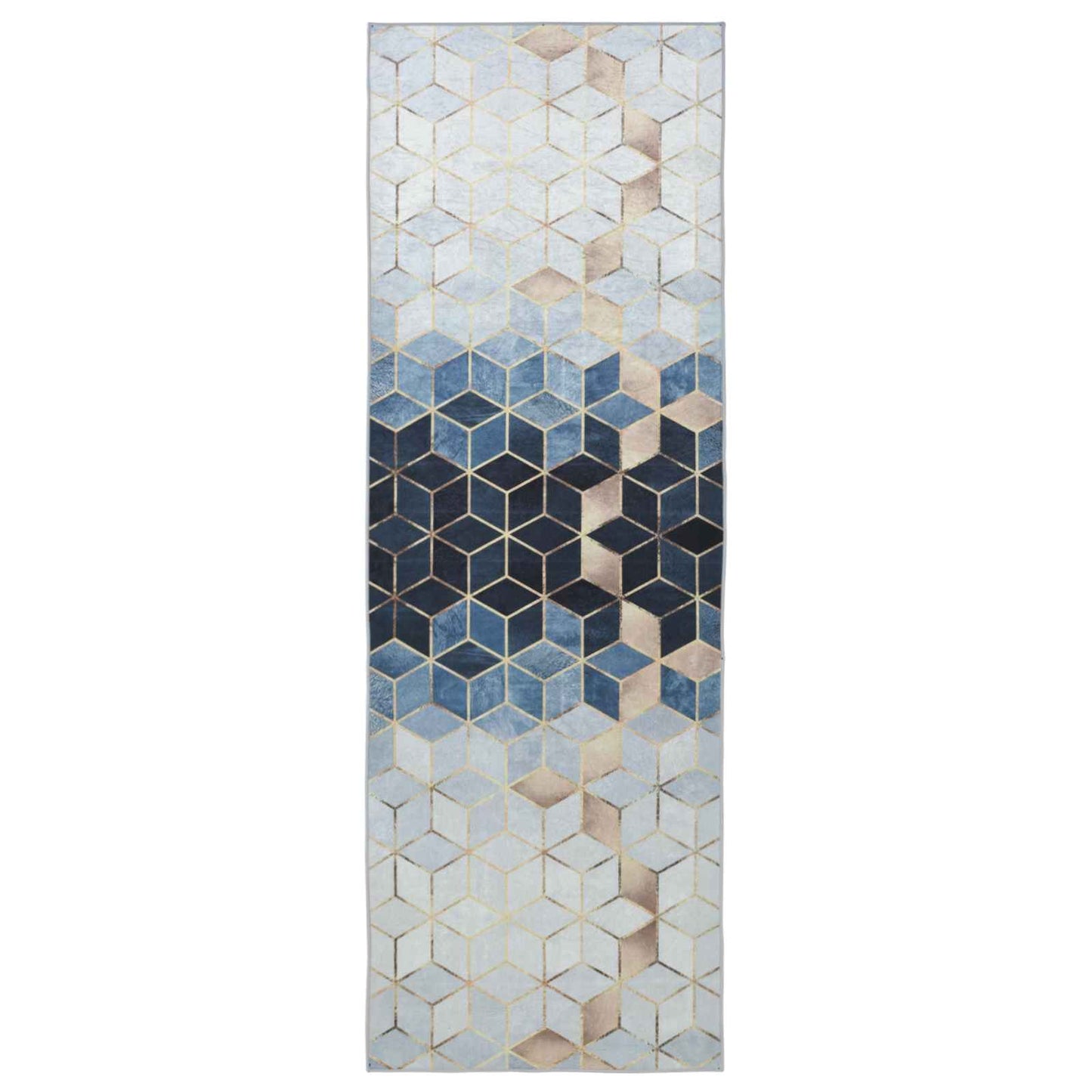 Rug Runner LESAKA Silver 50 x 200 cm Diamond Velvet