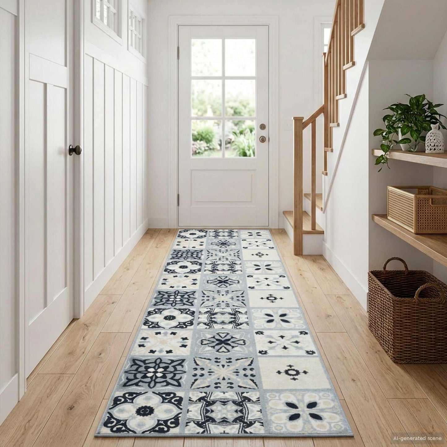 Rug Runner ORIZ 1150 gsm Grey and Black
