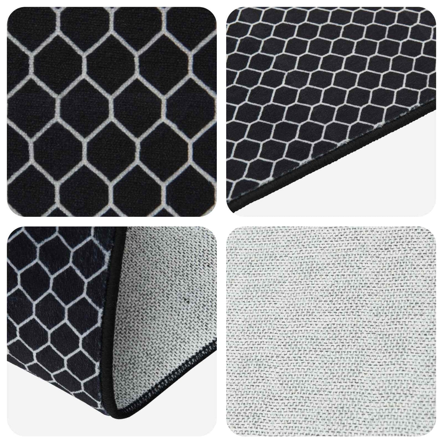 Rug Runner ORIZ 1150 gsm Black Mesh Pattern