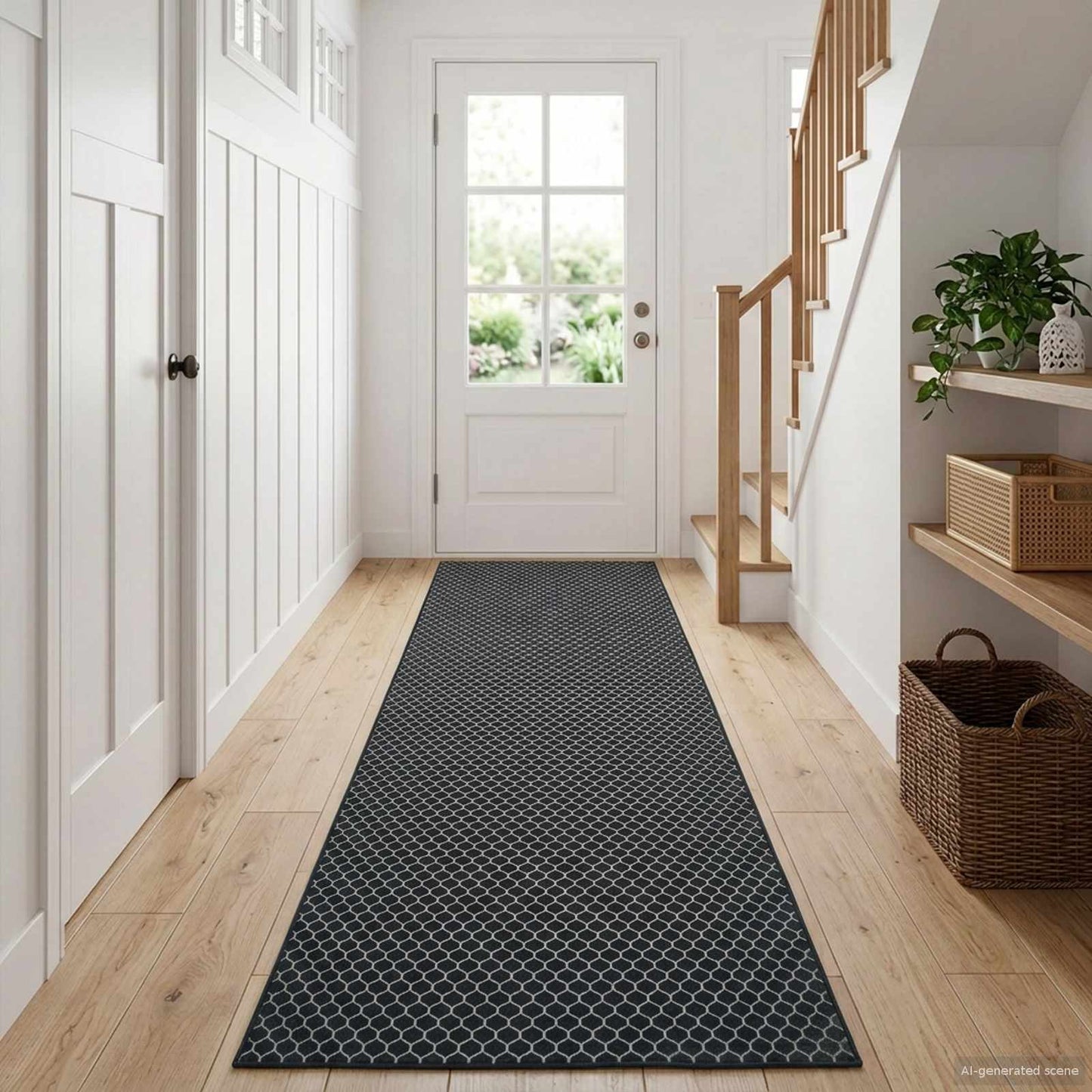 Rug Runner ORIZ 1150 gsm Black Mesh Pattern