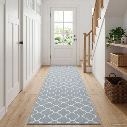 Rug Runner ORIZ 1150 gsm Grey and White
