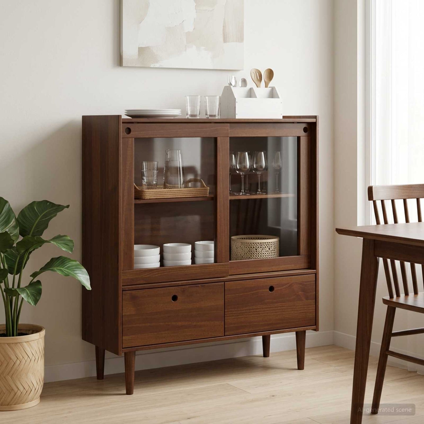 Cupboard BILBAO Dark Caramel 104 x 40 x 120 cm