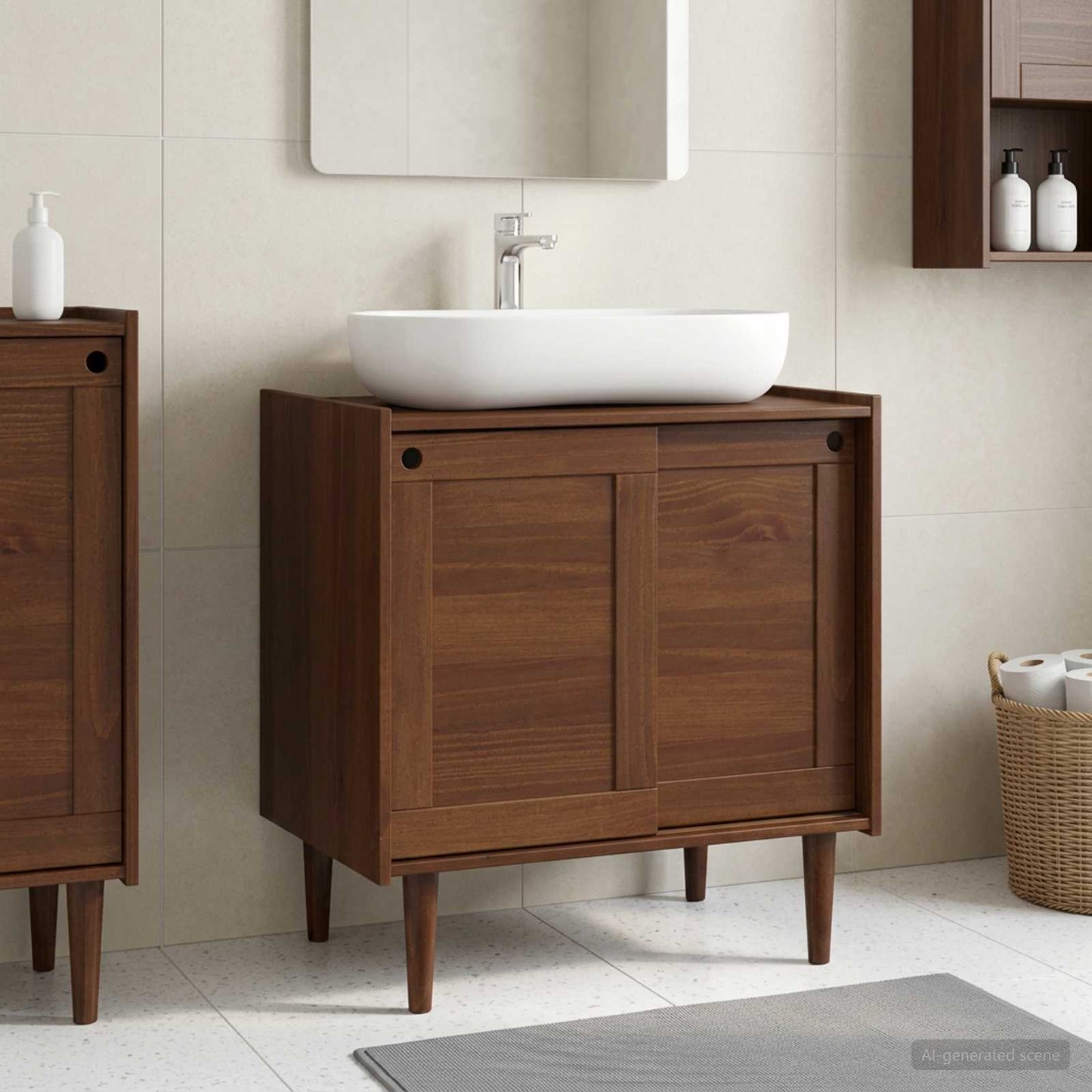 Sink Cabinet BILBAO Dark Caramel 75 x 50 x 80 cm