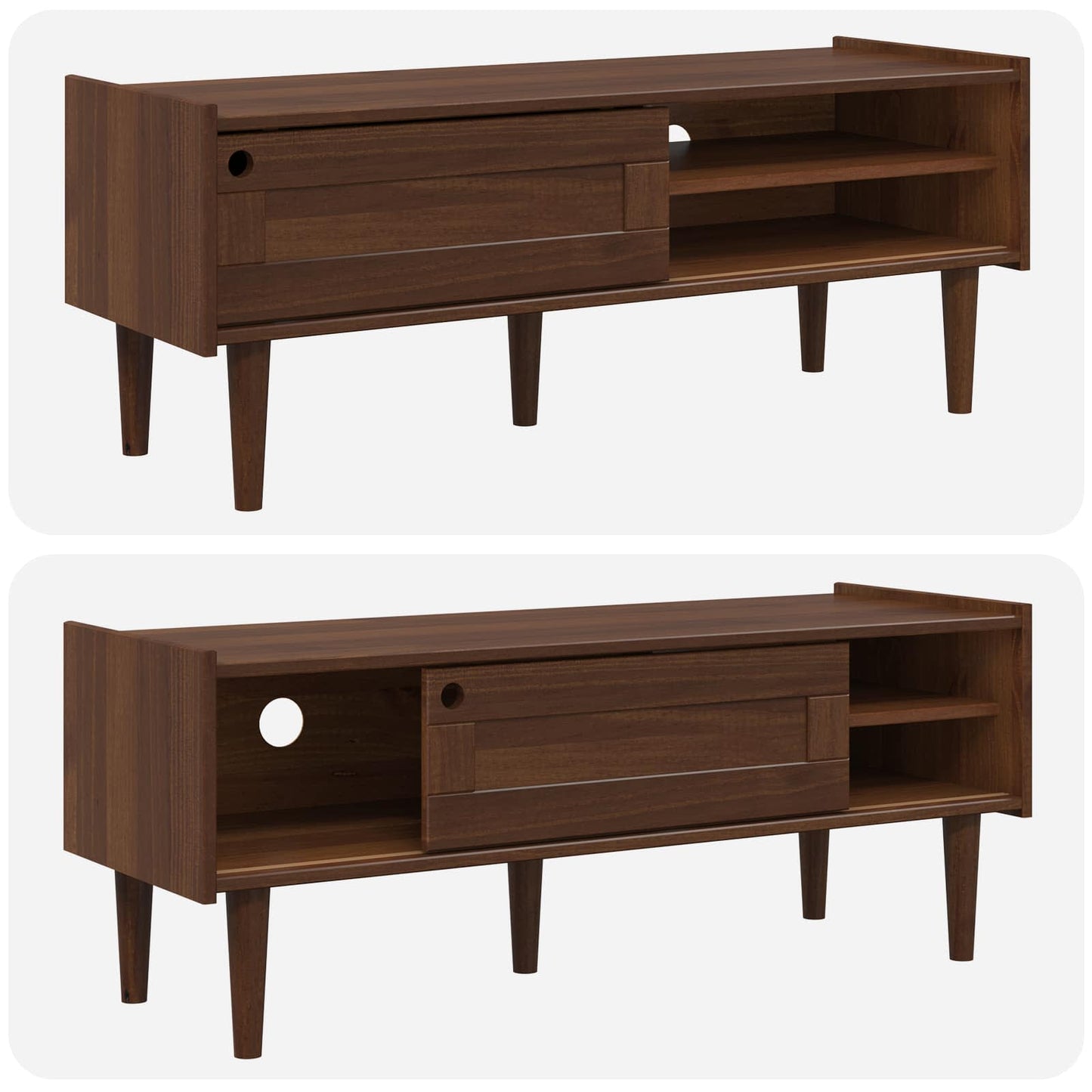 TV Cabinet BILBAO 114 x 40 x 45 cm Dark Caramel