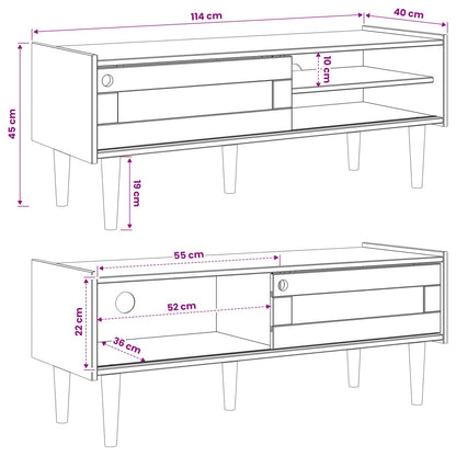 TV Cabinet BILBAO 114 x 40 x 45 cm Dark Caramel