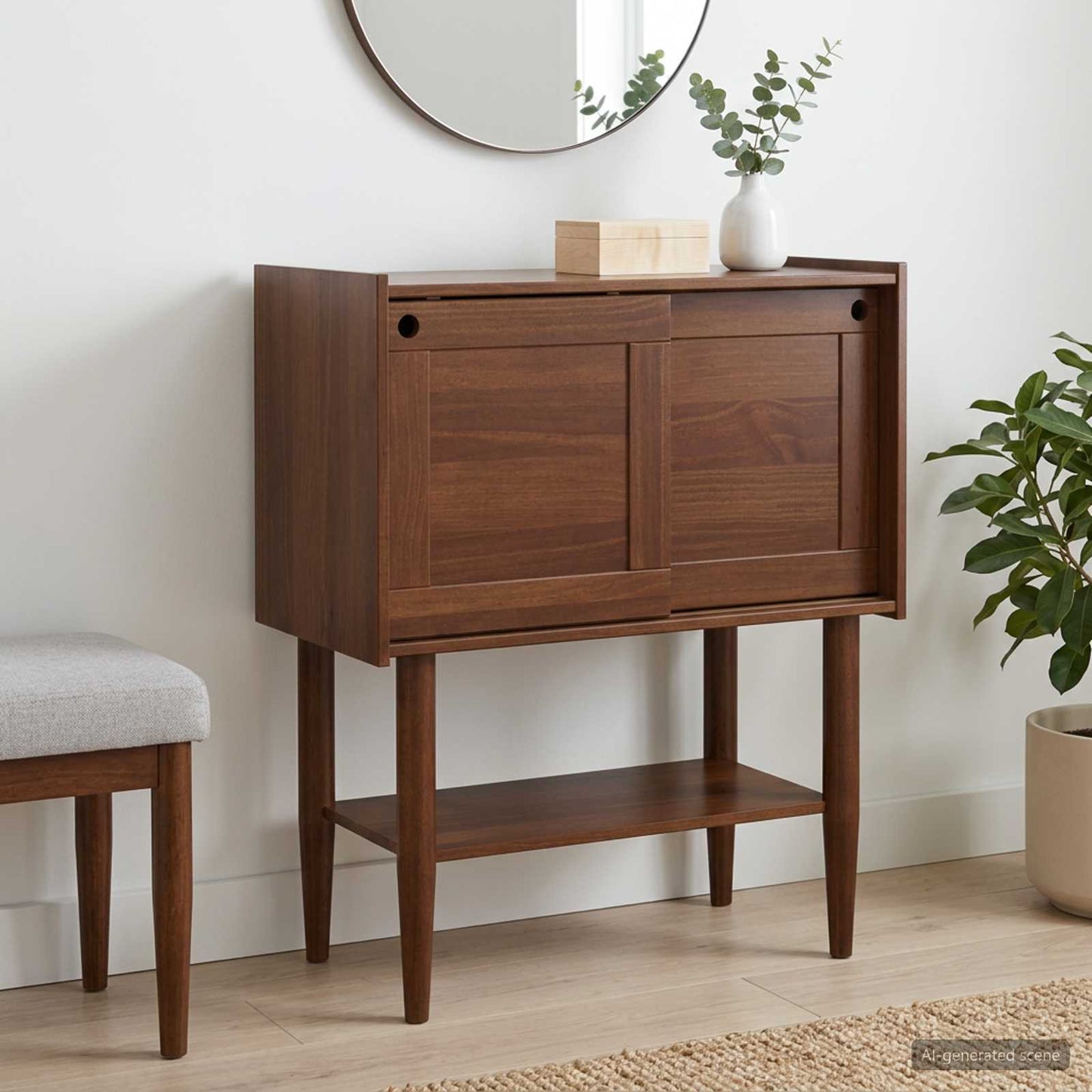 Console Table BILBAO Dark Caramel 80 x 40 x 95 cm