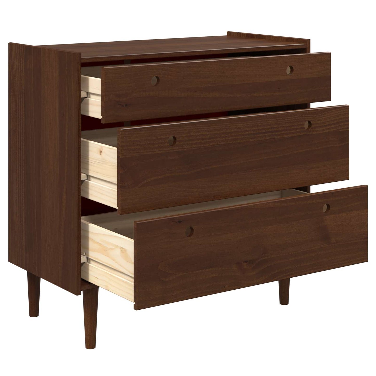 Chest of Drawers BILBAO Dark Caramel 90 x 45 x 89 cm