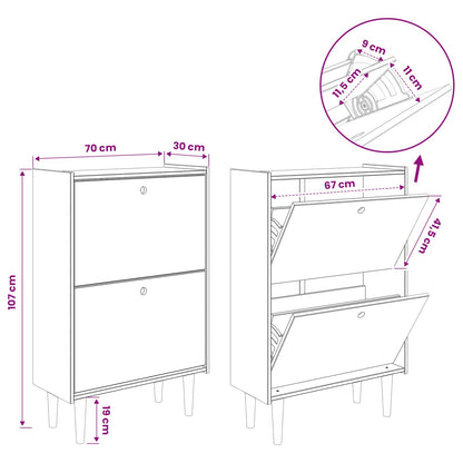 Shoe Rack BILBAO 70 x 30 x 107 cm