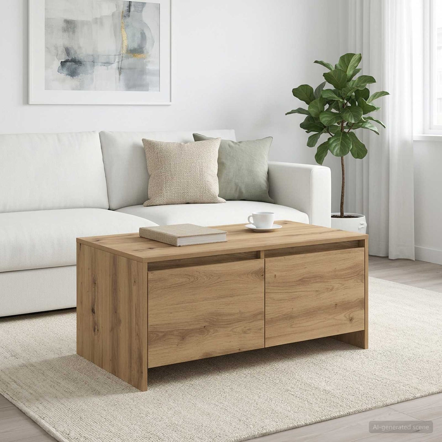Coffee Table Artisan Oak 90 x 50 x 41.5 cm Engineered Wood
