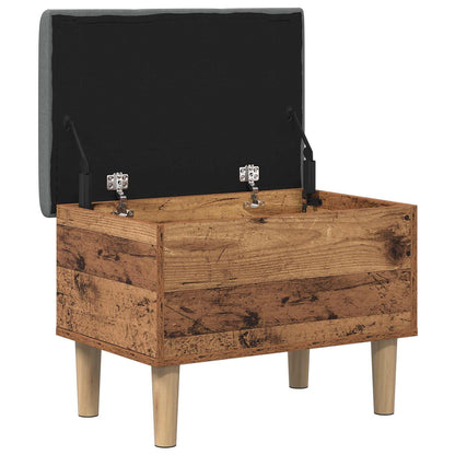 Storage Bench with Cushion Old Wood 62 x 42 x 46 cm