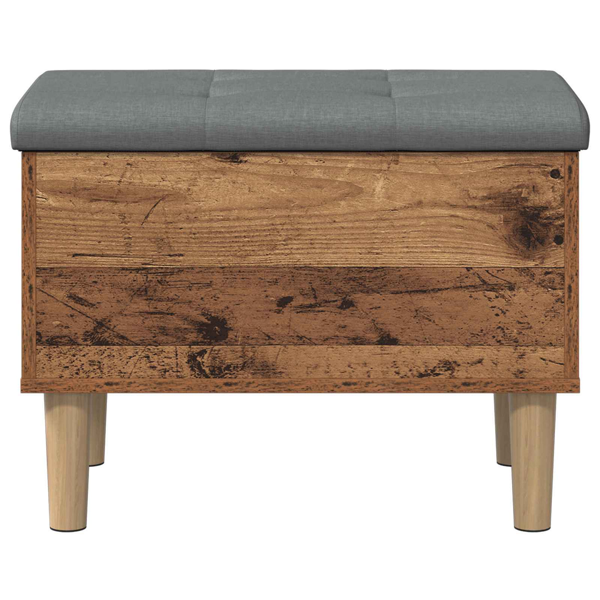 Storage Bench with Cushion Old Wood 62 x 42 x 46 cm