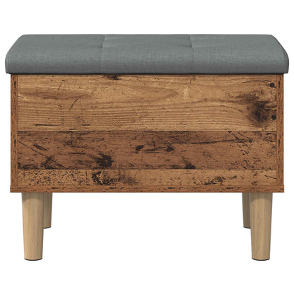 Storage Bench with Cushion Old Wood 62 x 42 x 46 cm