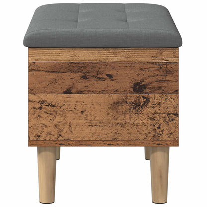 Storage Bench with Cushion Old Wood 62 x 42 x 46 cm