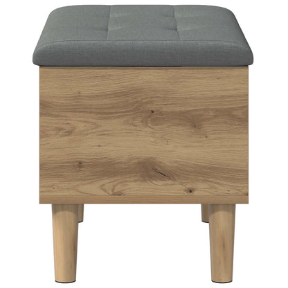 Storage Bench with Cushion Artisan Oak 62 x 42 x 46 cm