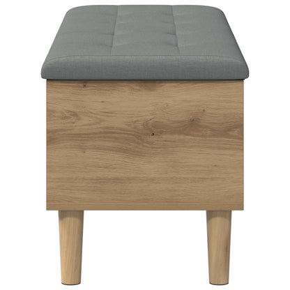 Storage Bench with Cushion Artisan Oak 102 x 42 x 46 cm