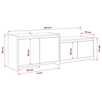 TV Cabinet 147 x 35 x 50 cm Artisan Oak Engineered Wood