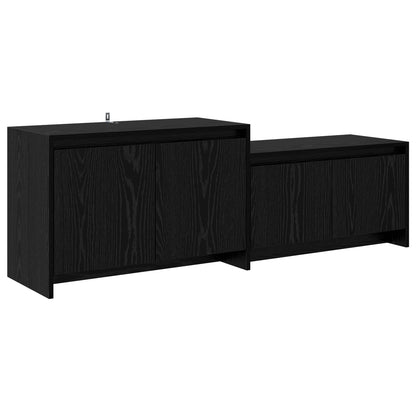 TV Cabinet 147 x 35 x 50 cm Black Oak Engineered Wood