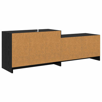 TV Cabinet 147 x 35 x 50 cm Black Oak Engineered Wood