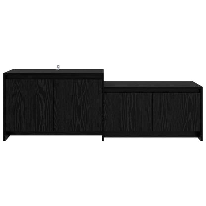 TV Cabinet 147 x 35 x 50 cm Black Oak Engineered Wood