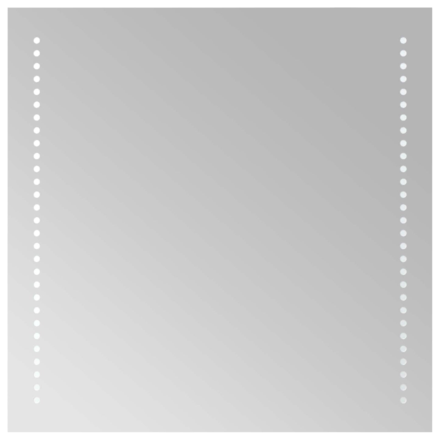 LED Bathroom Mirror Transparent 50 x 50 cm Tempered Glass
