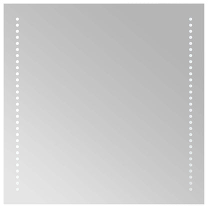 LED Bathroom Mirror Transparent 50 x 50 cm Tempered Glass