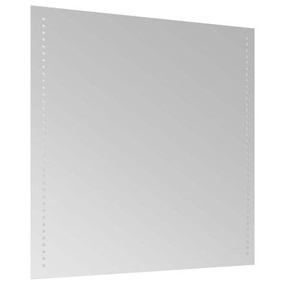 LED Bathroom Mirror Transparent 60 x 60 cm Tempered Glass