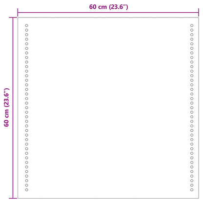 LED Bathroom Mirror Transparent 60 x 60 cm Tempered Glass