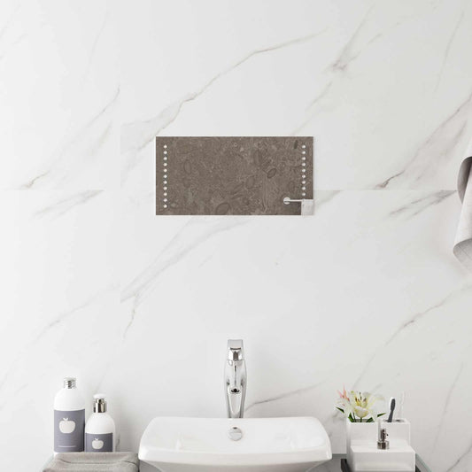LED Bathroom Mirror Transparent 40 x 20 cm Tempered Glass
