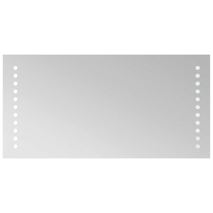 LED Bathroom Mirror Transparent 40 x 20 cm Tempered Glass