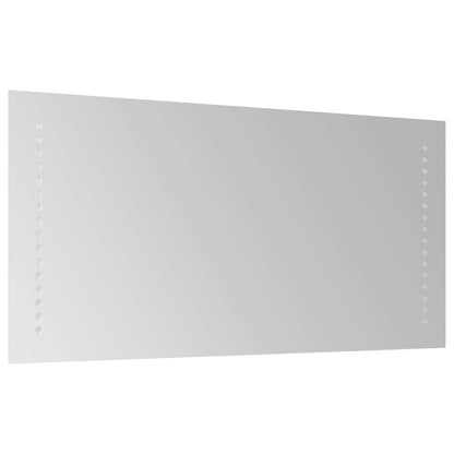 LED Bathroom Mirror Transparent 30 x 60 cm Tempered Glass