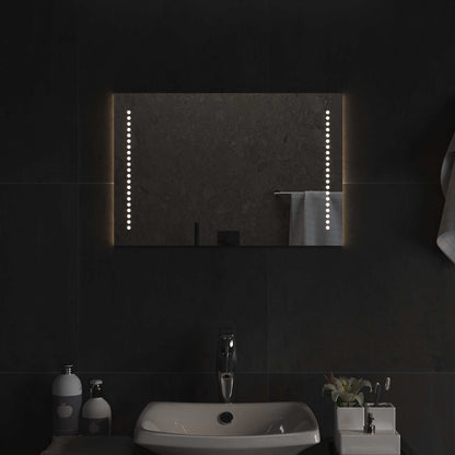 LED Bathroom Mirror Transparent 40 x 60 cm Tempered Glass