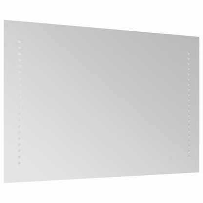 LED Bathroom Mirror Transparent 40 x 60 cm Tempered Glass
