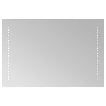 LED Bathroom Mirror Transparent 40 x 60 cm Tempered Glass